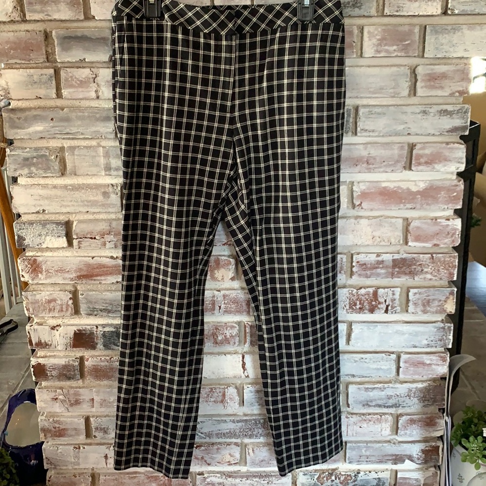 NWT J. Jill pants, black and white/cream, size 10.